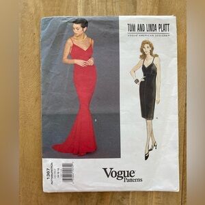 Uncut Vogue American Designer Tom & Linda Platt V1367 Sewing Pattern Sz 14-18